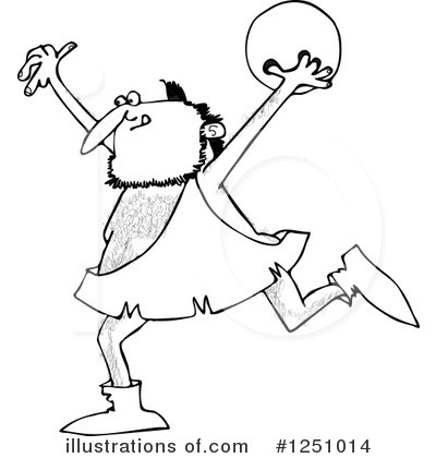Royalty-Free (RF) Caveman Clipart Illustration by djart - Stock Sample #1251014