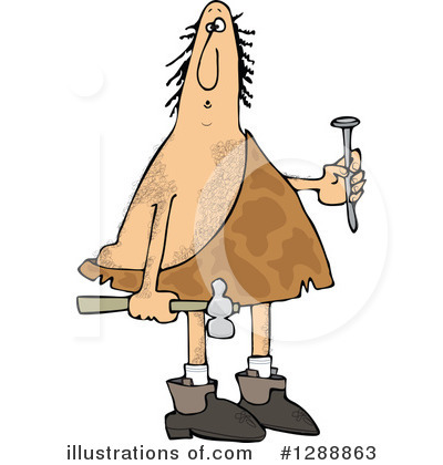 Royalty-Free (RF) Caveman Clipart Illustration by djart - Stock Sample #1288863