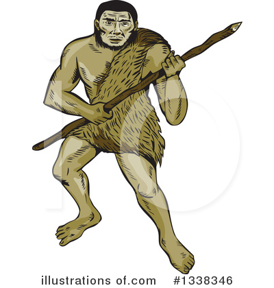 Neanderthal Clipart #1338346 by patrimonio