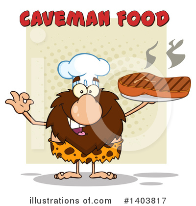 Royalty-Free (RF) Caveman Clipart Illustration by Hit Toon - Stock Sample #1403817