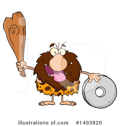 Royalty-Free (RF) Caveman Clipart Illustration by Hit Toon - Stock Sample #1403820
