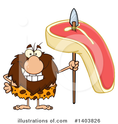 Royalty-Free (RF) Caveman Clipart Illustration by Hit Toon - Stock Sample #1403826