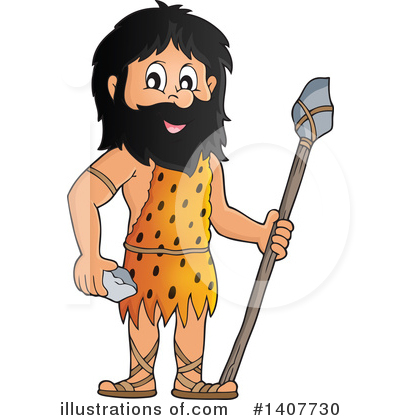 Royalty-Free (RF) Caveman Clipart Illustration by visekart - Stock Sample #1407730