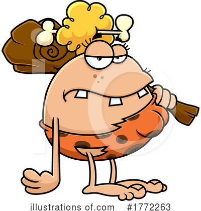 Cave Woman Clipart #1772263 by Hit Toon