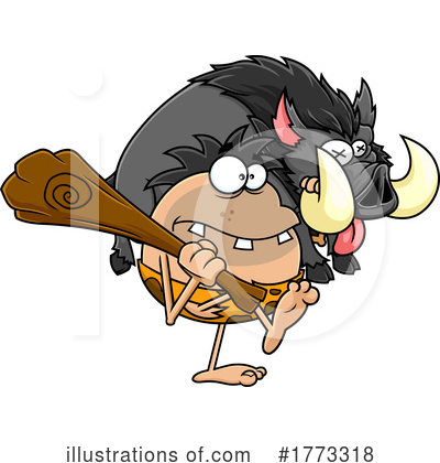 Caveman Clipart #1773318 by Hit Toon
