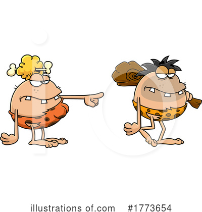 Cave Woman Clipart #1773654 by Hit Toon