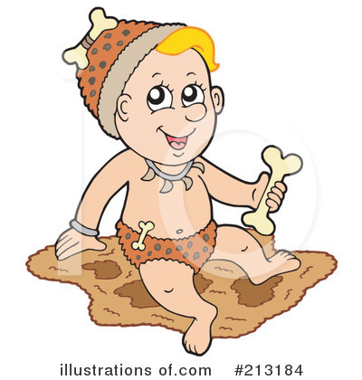 Royalty-Free (RF) Caveman Clipart Illustration by visekart - Stock Sample #213184