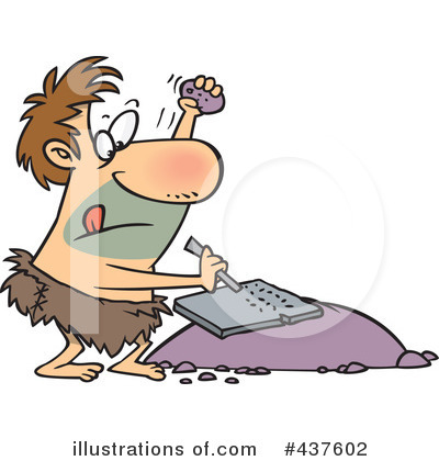 Royalty-Free (RF) Caveman Clipart Illustration by toonaday - Stock Sample #437602