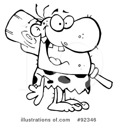 Royalty-Free (RF) Caveman Clipart Illustration by Hit Toon - Stock Sample #92346
