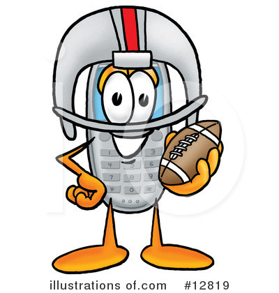 Football Clipart #12819 by Mascot Junction