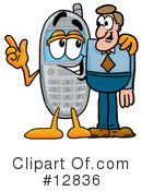 Cell Phone Character Clipart #12836 by Mascot Junction