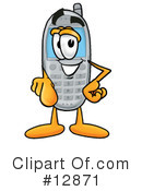Cell Phone Character Clipart #12871 by Mascot Junction
