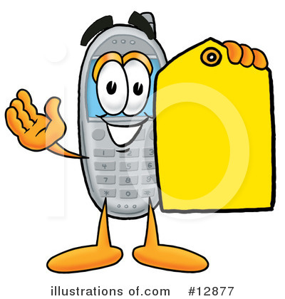 Cell Phone Character Clipart #12877 by Mascot Junction