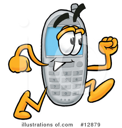 Cell Phone Clipart #12879 by Mascot Junction