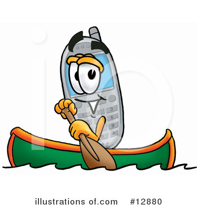 Royalty-Free (RF) Cell Phone Character Clipart Illustration by Mascot Junction - Stock Sample #12880