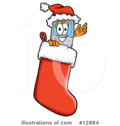 Royalty-Free (RF) Cell Phone Character Clipart Illustration by Mascot Junction - Stock Sample #12884