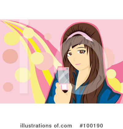 Royalty-Free (RF) Cell Phone Clipart Illustration by mayawizard101 - Stock Sample #100190