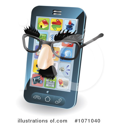 Royalty-Free (RF) Cell Phone Clipart Illustration by AtStockIllustration - Stock Sample #1071040