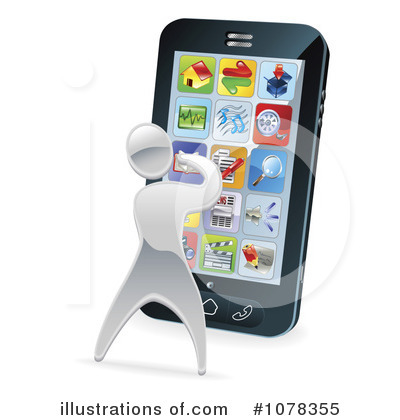Royalty-Free (RF) Cell Phone Clipart Illustration by AtStockIllustration - Stock Sample #1078355