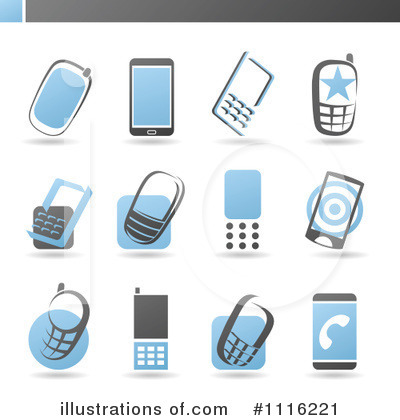Royalty-Free (RF) Cell Phone Clipart Illustration by elena - Stock Sample #1116221
