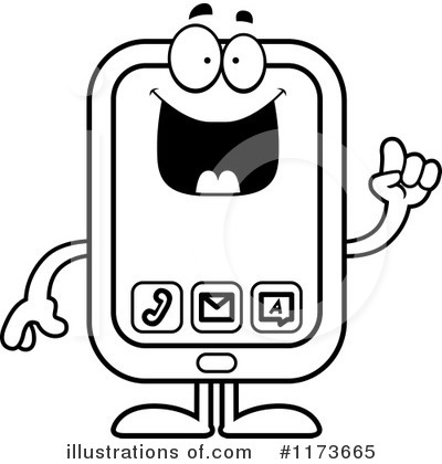 Royalty-Free (RF) Cell Phone Clipart Illustration by Cory Thoman - Stock Sample #1173665