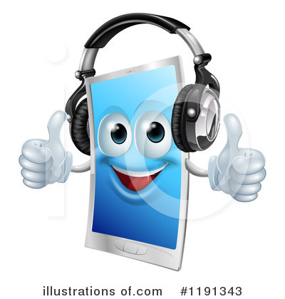Royalty-Free (RF) Cell Phone Clipart Illustration by AtStockIllustration - Stock Sample #1191343