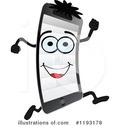 Royalty-Free (RF) Cell Phone Clipart Illustration by Andrei Marincas - Stock Sample #1193178