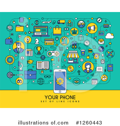 Royalty-Free (RF) Cell Phone Clipart Illustration by elena - Stock Sample #1260443