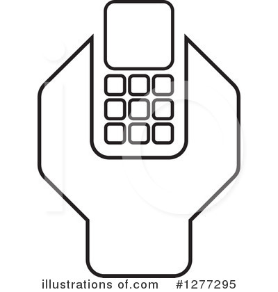 Cell Phone Clipart #1277295 by Lal Perera