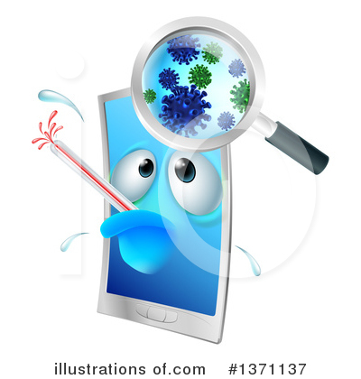 Royalty-Free (RF) Cell Phone Clipart Illustration by AtStockIllustration - Stock Sample #1371137