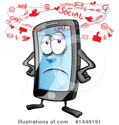Royalty-Free (RF) Cell Phone Clipart Illustration by Domenico Condello - Stock Sample #1449191