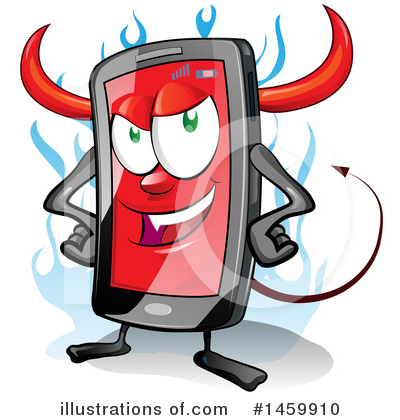 Royalty-Free (RF) Cell Phone Clipart Illustration by Domenico Condello - Stock Sample #1459910