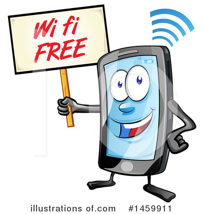 Royalty-Free (RF) Cell Phone Clipart Illustration by Domenico Condello - Stock Sample #1459911
