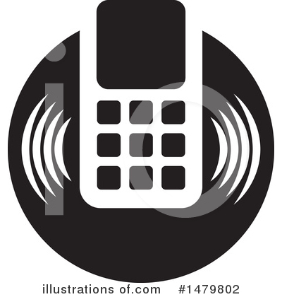 Royalty-Free (RF) Cell Phone Clipart Illustration by Lal Perera - Stock Sample #1479802