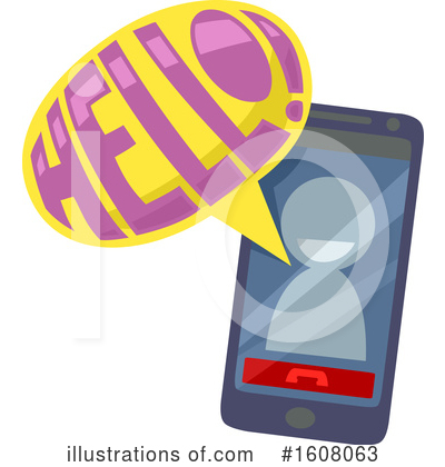 Royalty-Free (RF) Cell Phone Clipart Illustration by BNP Design Studio - Stock Sample #1608063