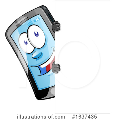 Royalty-Free (RF) Cell Phone Clipart Illustration by Domenico Condello - Stock Sample #1637435
