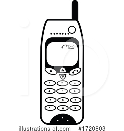 Royalty-Free (RF) Cell Phone Clipart Illustration by patrimonio - Stock Sample #1720803