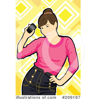 Royalty-Free (RF) Cell Phone Clipart Illustration by mayawizard101 - Stock Sample #209167