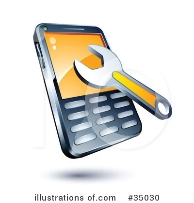 Royalty-Free (RF) Cell Phone Clipart Illustration by beboy - Stock Sample #35030