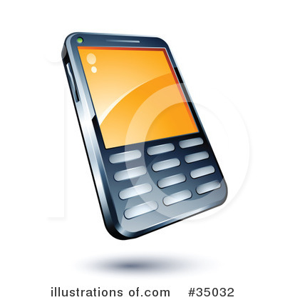 Royalty-Free (RF) Cell Phone Clipart Illustration by beboy - Stock Sample #35032