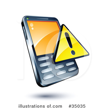 Royalty-Free (RF) Cell Phone Clipart Illustration by beboy - Stock Sample #35035