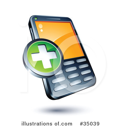 Royalty-Free (RF) Cell Phone Clipart Illustration by beboy - Stock Sample #35039