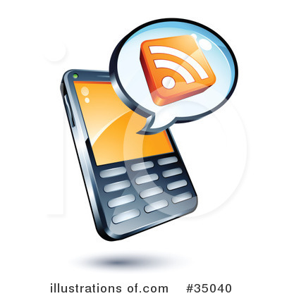 Royalty-Free (RF) Cell Phone Clipart Illustration by beboy - Stock Sample #35040