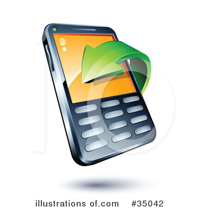 Royalty-Free (RF) Cell Phone Clipart Illustration by beboy - Stock Sample #35042