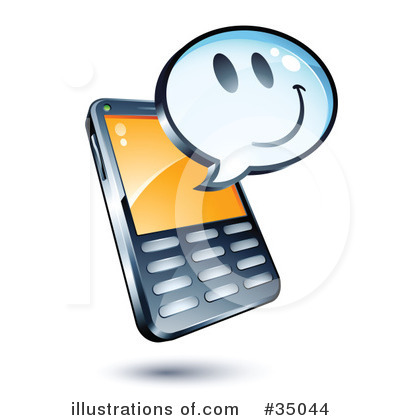 Royalty-Free (RF) Cell Phone Clipart Illustration by beboy - Stock Sample #35044