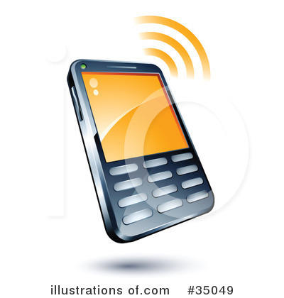 Royalty-Free (RF) Cell Phone Clipart Illustration by beboy - Stock Sample #35049