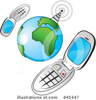 Royalty-Free (RF) Cell Phone Clipart Illustration by TA Images - Stock Sample #45447
