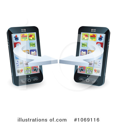 Royalty-Free (RF) Cell Phones Clipart Illustration by AtStockIllustration - Stock Sample #1069116
