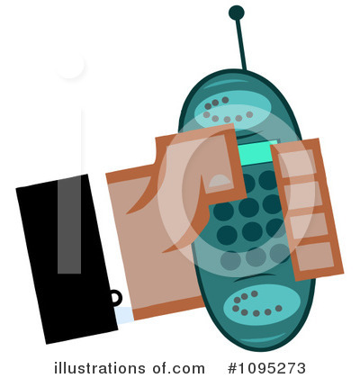 Royalty-Free (RF) Cellphone Clipart Illustration by Hit Toon - Stock Sample #1095273