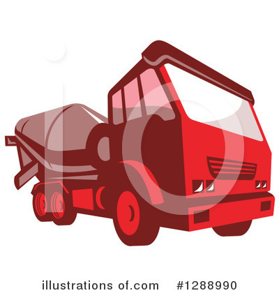 Royalty-Free (RF) Cement Truck Clipart Illustration by patrimonio - Stock Sample #1288990